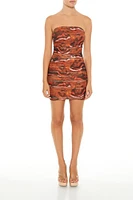 Abstract Tube Mini Dress