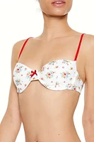 Romantic Floral Underwire Bikini Top