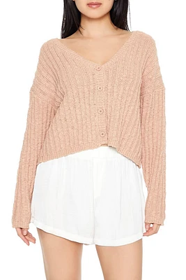 Ribbed Knit Cardigan Sweater