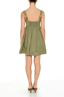 A-Line Drawstring Mini Dress