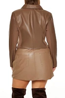Plus Faux Leather Jacket