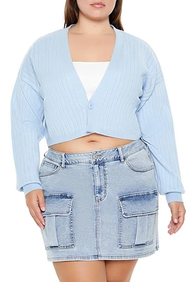 Plus Cropped Cardigan Sweater