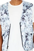 Abstract Print Cargo Vest