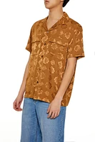 Jacquard Ornate Drop-Sleeve Shirt