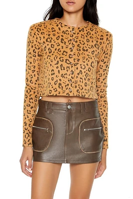 Jacquard Leopard Print Top