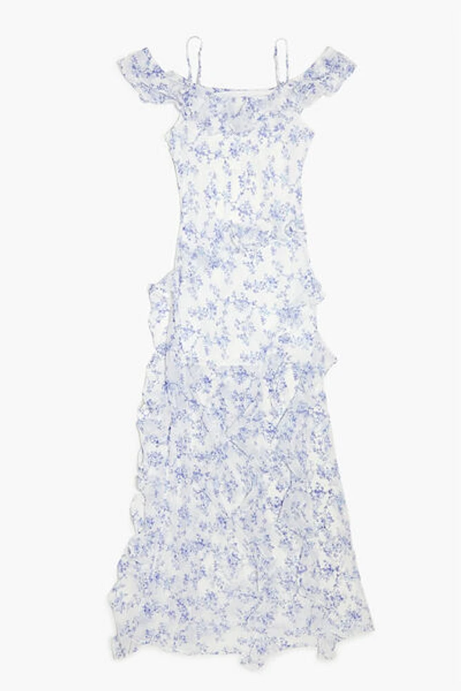 Floral Off-the-Shoulder Maxi Dress