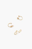 Rhinestone Nose Cuff Set