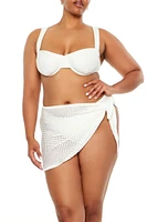 Plus Swim Cover-Up Mini Skirt