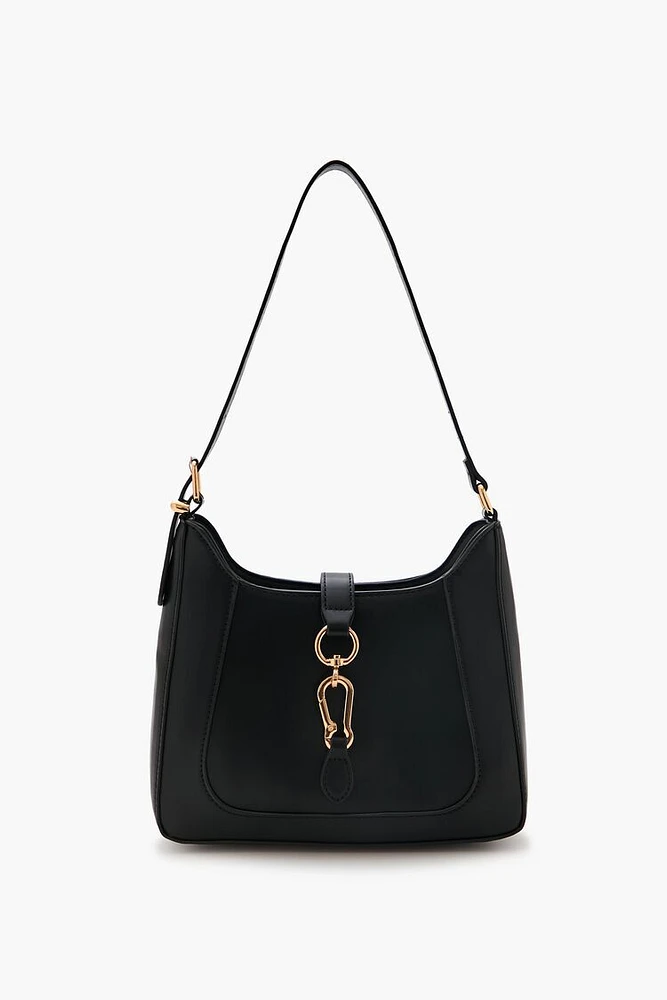 O-Ring Faux Leather Shoulder Bag