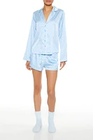 Lattice Shirt & Shorts Pajama Set