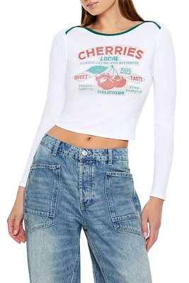 Cherries Graphic Cropped Tee