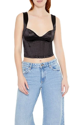 Metallic Sweetheart Crop Top