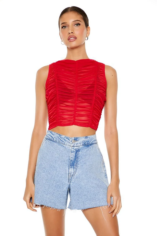 Sheer Mesh Crop Top