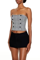 Glen Plaid Cropped Tube Top