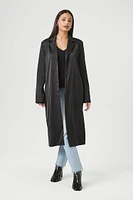 Satin Notched Trench Coat