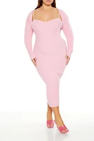 Plus Shrug & Sweater Dress Set