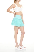 Gauze High-Rise Mini Skirt