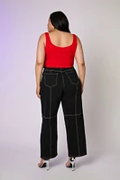 Skeleton 90s-Fit Wide-Leg Jeans