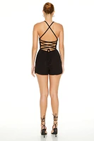 Crisscross Lace-Up Romper