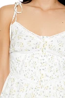 Floral Print Tie-Strap Mini Dress