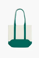 Two-Tone Embroidered LA Tote Bag