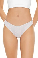 Heart Print Thong Panties