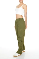 Wide-Leg Cargo Parachute Pants