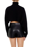 Cropped Turtleneck Sweater