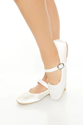 Satin Mary Jane Ballet Flats