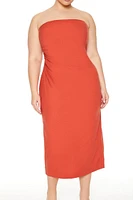 Plus Strapless Midi Dress