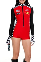 Racecar Driver Romper Costume Set
