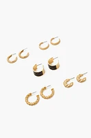 Enamel Hoop Earring Set