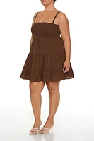 Plus Tiered Mini Babydoll Dress