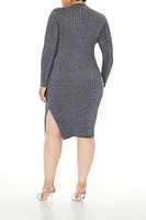 Plus Glitter Knit Midi Dress