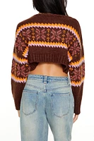 Fair Isle Snowflake Cropped Sweater