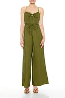 Wide-Leg Tie-Front Jumpsuit