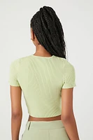 Cropped Sweater-Knit Tee