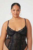 Plus Lace Lingerie Bodysuit