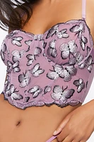 Mesh Butterfly Balconette Bra