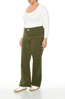 Plus Corduroy Flare Pants