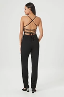 Lace-Up Cami Jumpsuit