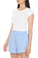 Pointelle Cap-Sleeve Baby Tee