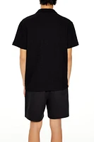 Textured Button-Front Shirt