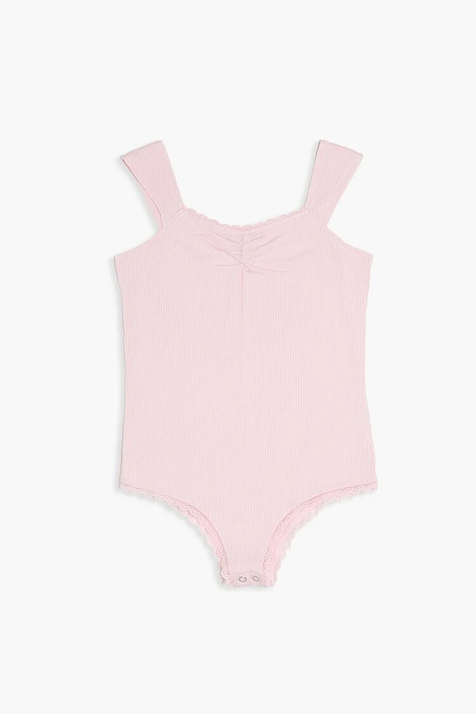 Girls Lace-Trim Bodysuit (Kids)