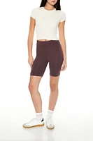Cotton-Blend Biker Shorts