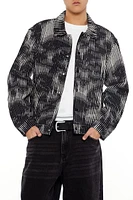 Textured Abstract Floral Jacket