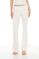 Cherry Print Flare Pants