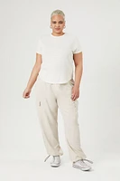 Plus Drawstring Cargo Joggers