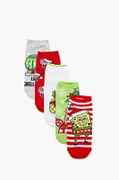 Christmas SpongeBob SquarePants Ankle Socks Set - 5 pack