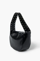 Studded Crescent Shoulder Bag